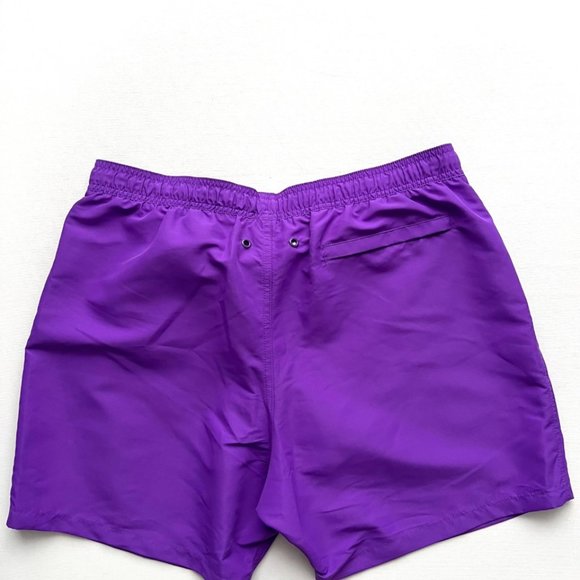 Calvin Klein CK Logo Badge Solid Swim Trunk Purple - Picture 4 of 4